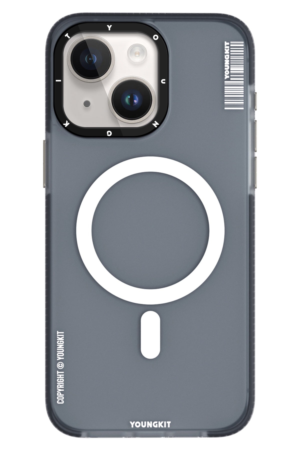 Youngkit Jiansha iPhone 15 Magsafe Buzlu Siyah Kılıf