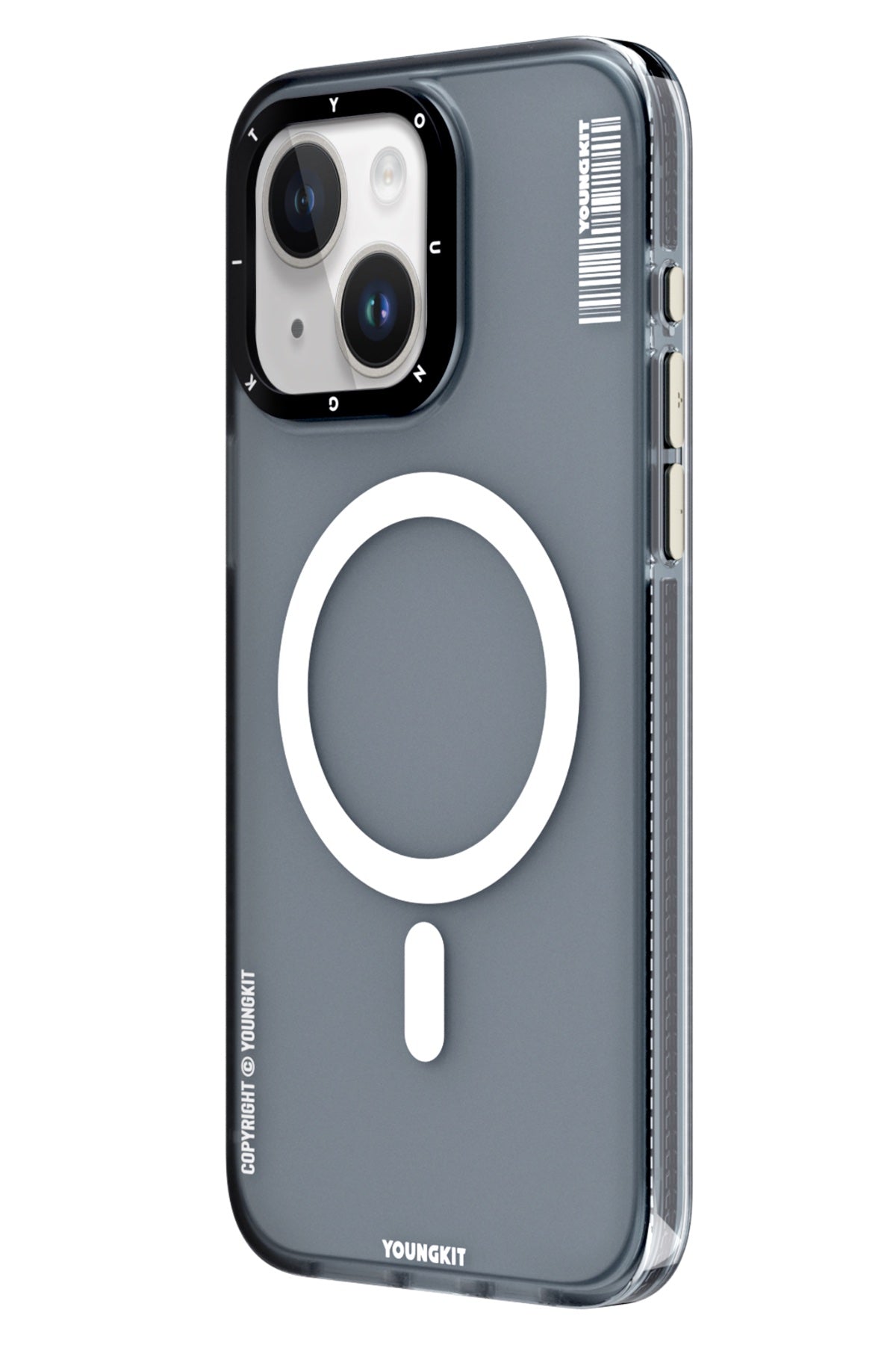 Youngkit Jiansha iPhone 15 Magsafe Buzlu Siyah Kılıf