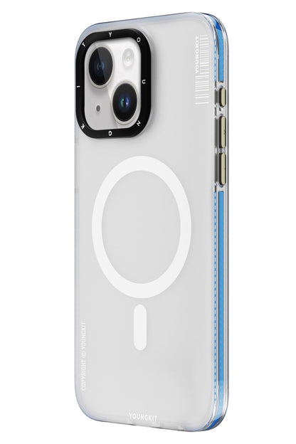 Youngkit Jiansha iPhone 15 Magsafe Buzlu Mavi Kılıf