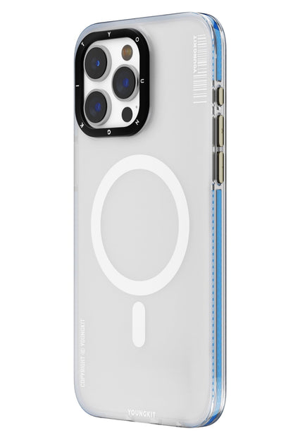 Youngkit Jiansha iPhone 15 Pro Magsafe Buzlu Mavi Kılıf
