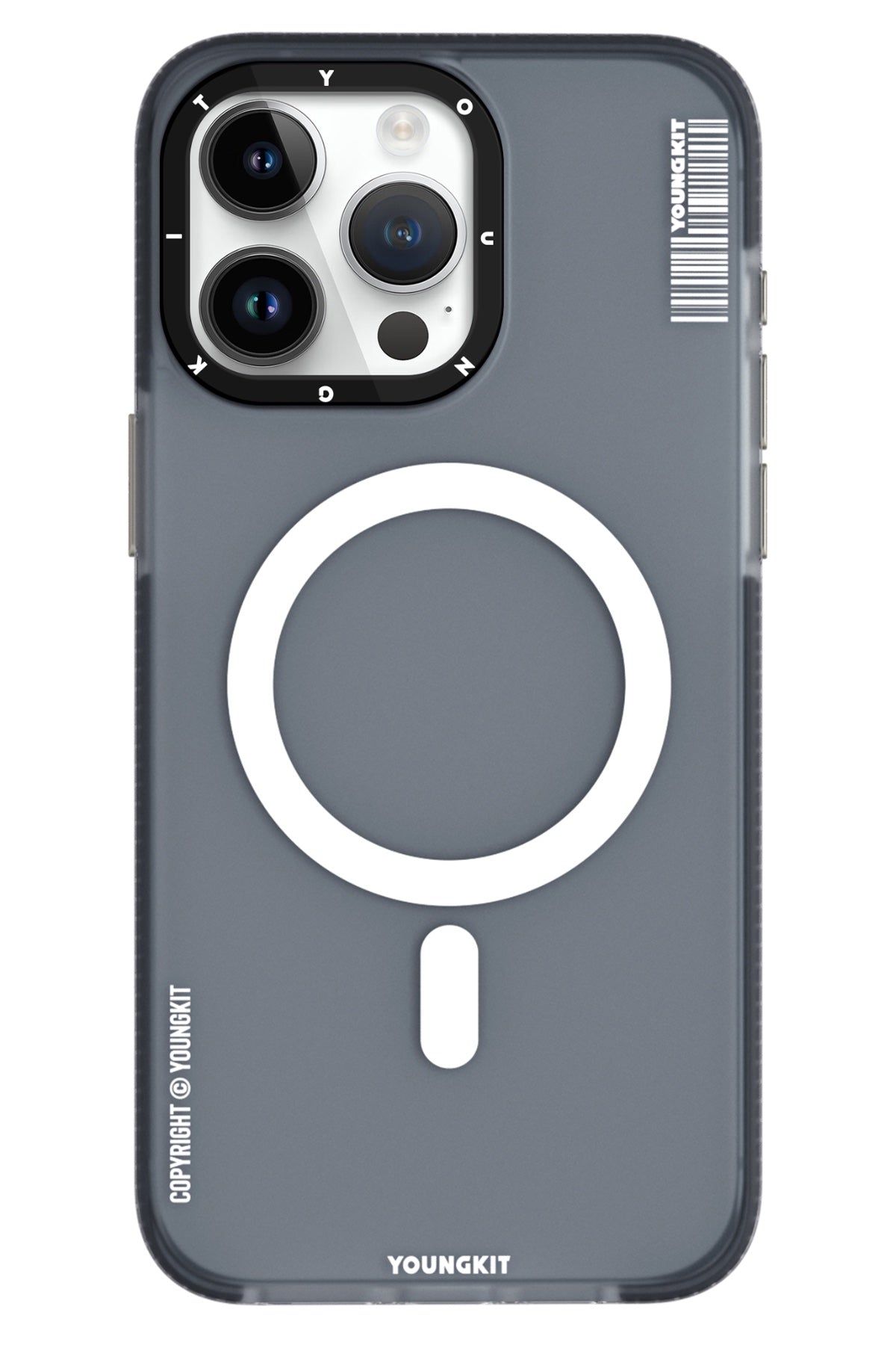 Youngkit Jiansha iPhone 15 Pro Max Magsafe Buzlu Siyah Kılıf