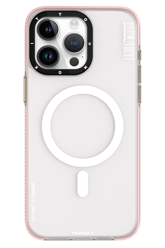 Youngkit Jiansha iPhone 15 Pro Magsafe Buzlu Pembe Kılıf