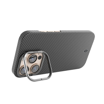 Kamera Standlı Aramid Fiber Karbon iPhone 16 Pro Max Magsafe Uyumlu Kılıf