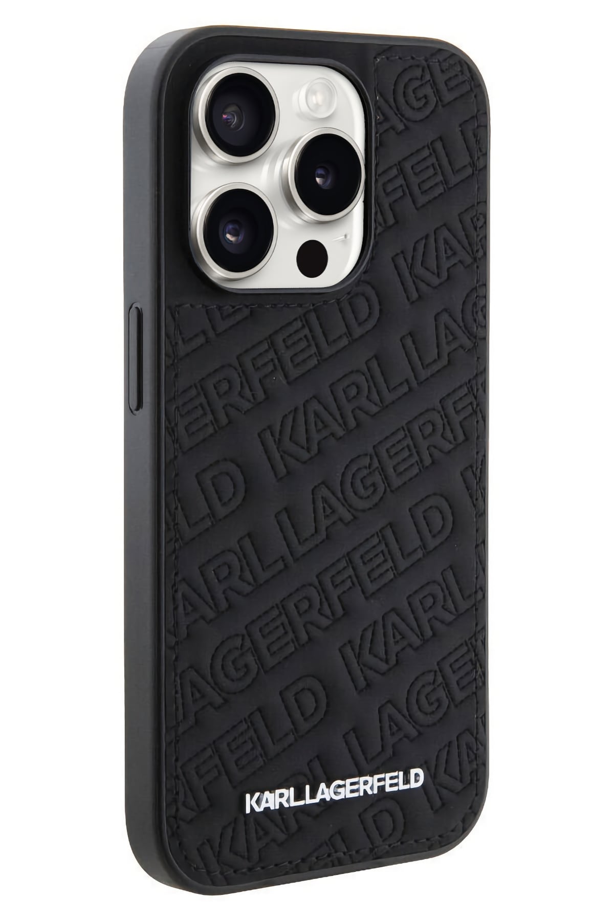 Karl Lagerfeld iPhone 15 Pro Max Uyumlu Kapitone Kılıf Siyah