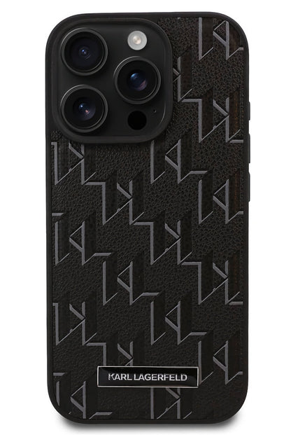 Karl Lagerfeld Hot Stamp iPhone 16 Pro Max Magsafe Uyumlu Kılıf Siyah