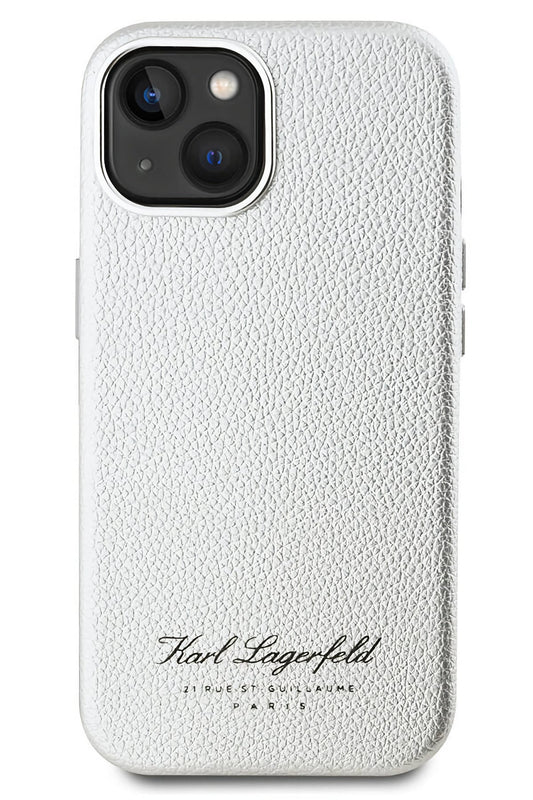 Karl Lagerfeld Hotel iPhone 15 Kılıf Gümüş Gri