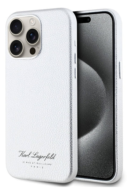 Karl Lagerfeld Hotel iPhone 15 Pro Kılıf Gümüş Gri