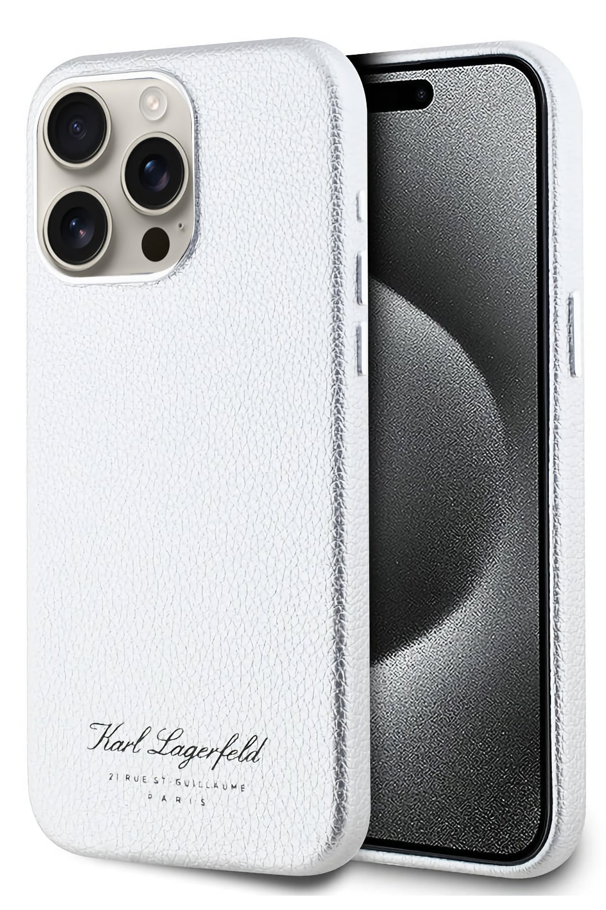 Karl Lagerfeld Hotel iPhone 15 Pro Max Kılıf Gümüş Gri