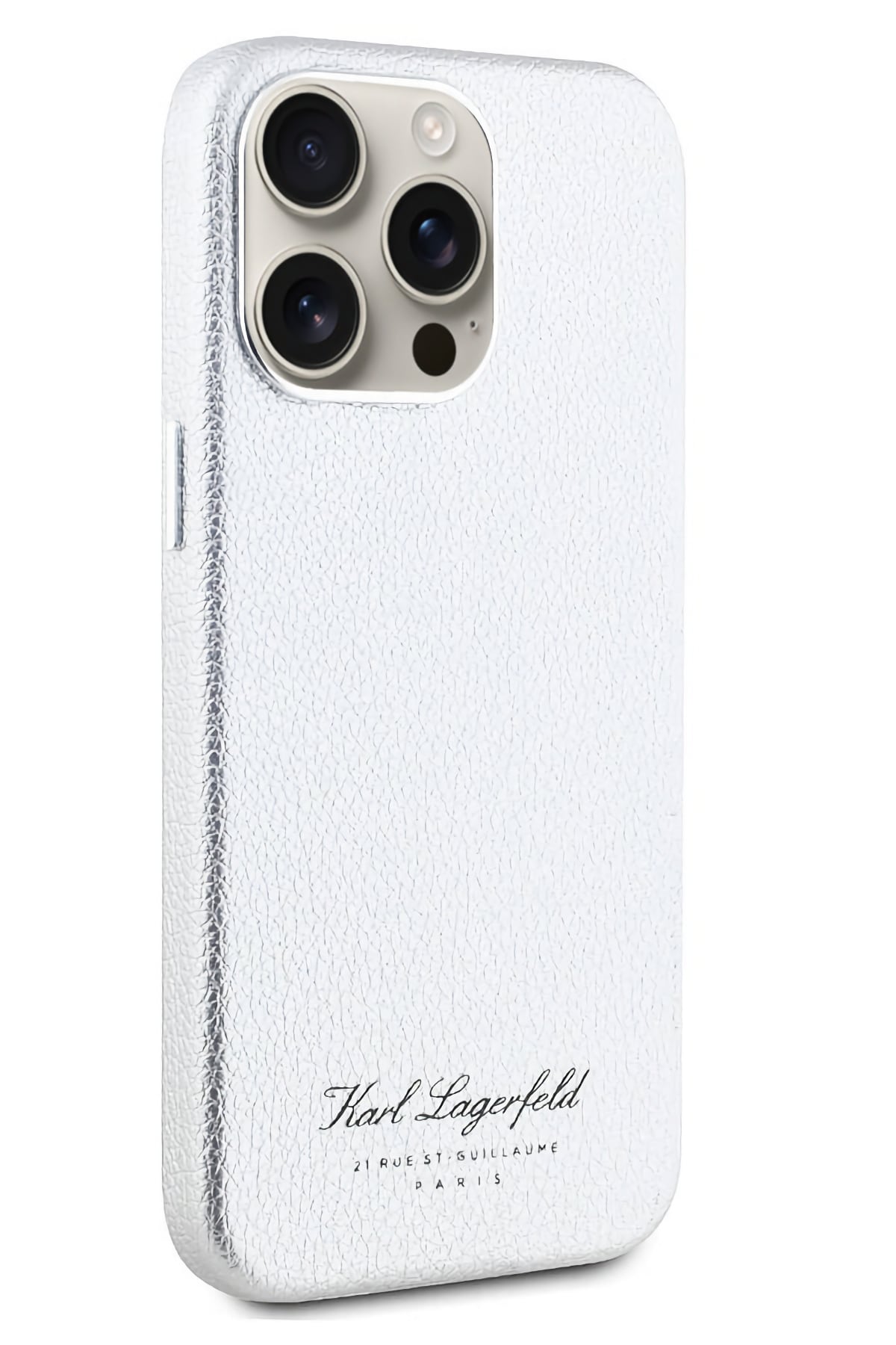 Karl Lagerfeld Hotel iPhone 15 Pro Max Kılıf Gümüş Gri