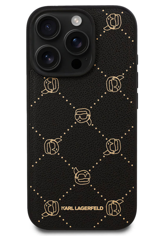 Karl Lagerfeld K.Heads iPhone 16 Pro Magsafe Uyumlu Kılıf Siyah