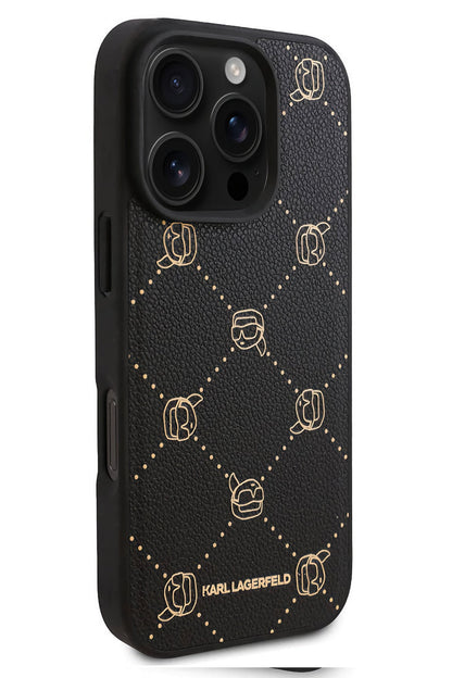 Karl Lagerfeld K.Heads iPhone 16 Pro Magsafe Uyumlu Kılıf Siyah