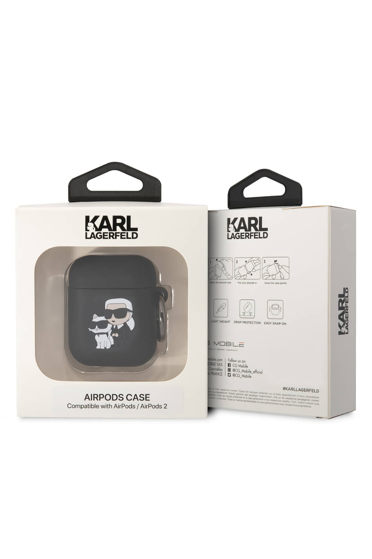 Karl Lagerfeld Karl & Choupette Apple Airpods 2. Nesil Kılıf Siyah