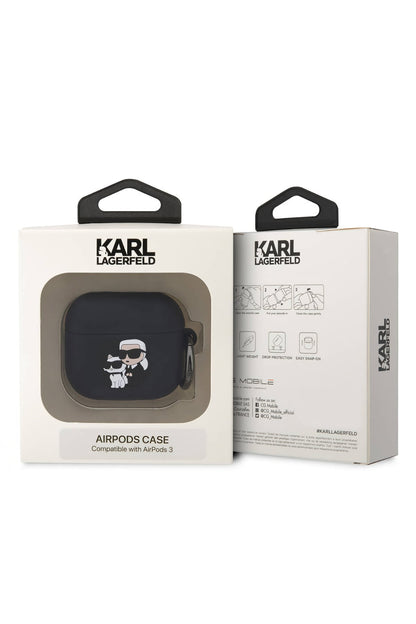 Karl Lagerfeld Karl & Choupette Apple Airpods 3. Nesil Kılıf Siyah