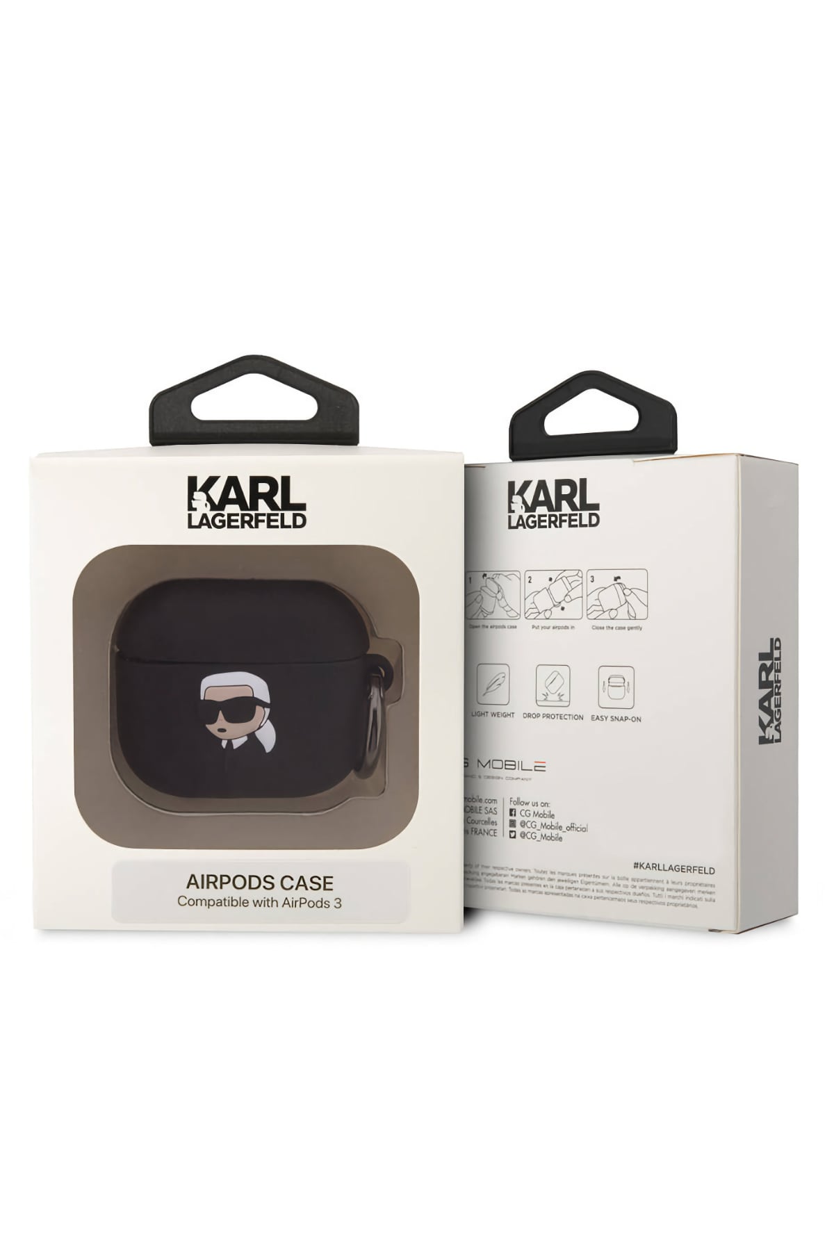 Karl Lagerfeld Karl Head Apple Airpods 3. Nesil Kılıf Siyah