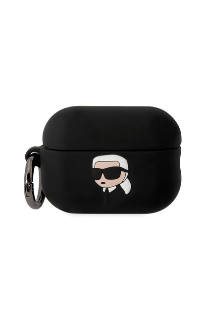 Karl Lagerfeld Karl Head Apple Airpods Pro 2. Nesil Kılıf Siyah
