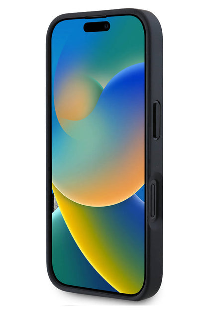 Karl Lagerfeld Monogram iPhone 16 Pro Max Kartlıklı Kılıf Siyah