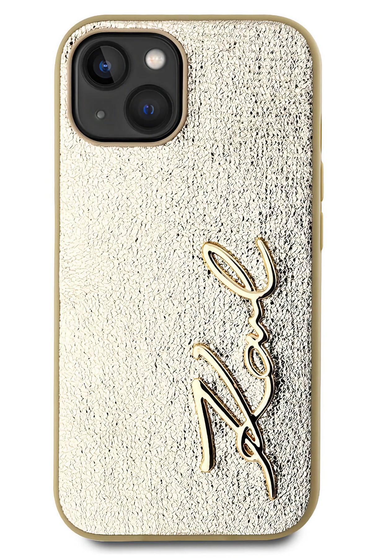 Karl Lagerfeld Rhinestones iPhone 15 Kılıf Gold