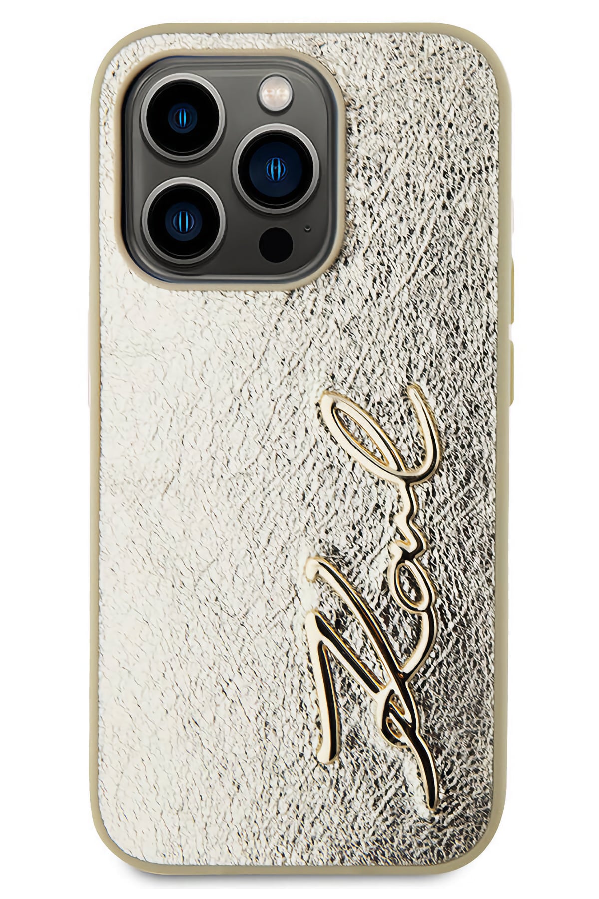 Karl Lagerfeld Rhinestones iPhone 14 Pro Max Kılıf Gold