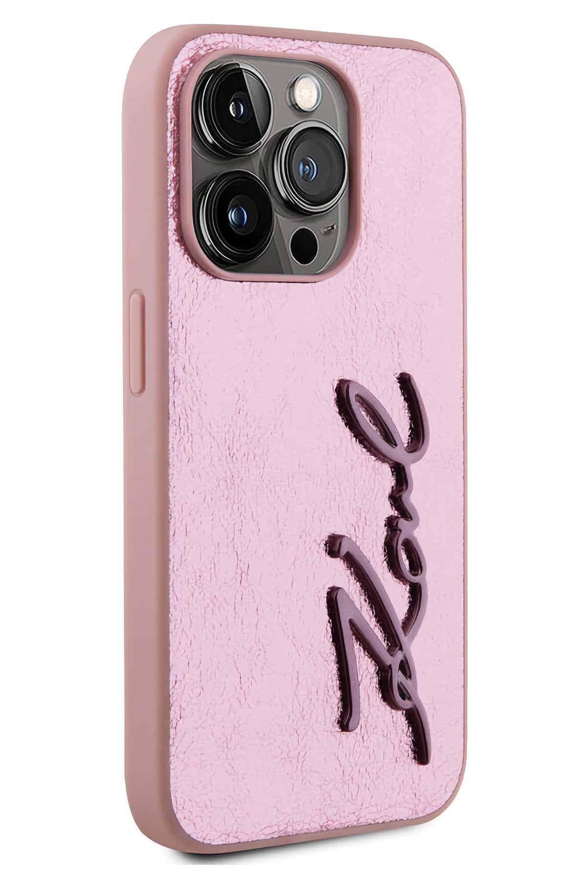 Karl Lagerfeld Rhinestones iPhone 14 Pro Max Kılıf Pembe