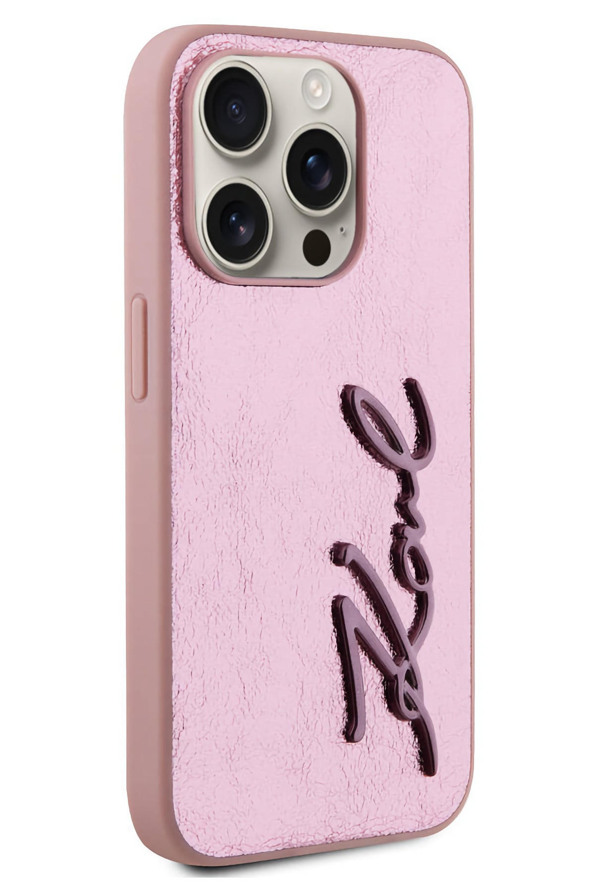 Karl Lagerfeld Rhinestones iPhone 15 Pro Max Kılıf Pembe