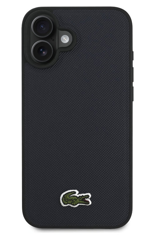 Lacoste Pike iPhone 16 Magsafe Uyumlu Silikon Kılıf Lacivert