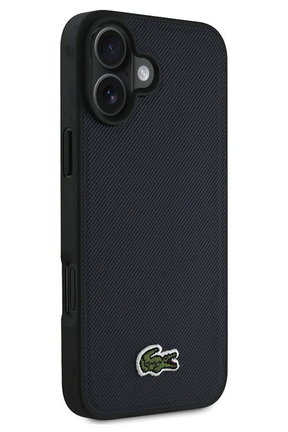 Lacoste Pike iPhone 16 Magsafe Uyumlu Silikon Kılıf Siyah