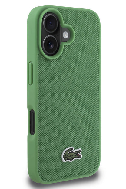 Lacoste Pike iPhone 16 Magsafe Uyumlu Silikon Kılıf Yeşil