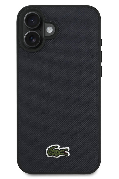 Lacoste Pike iPhone 16 Plus Magsafe Uyumlu Silikon Kılıf Lacivert