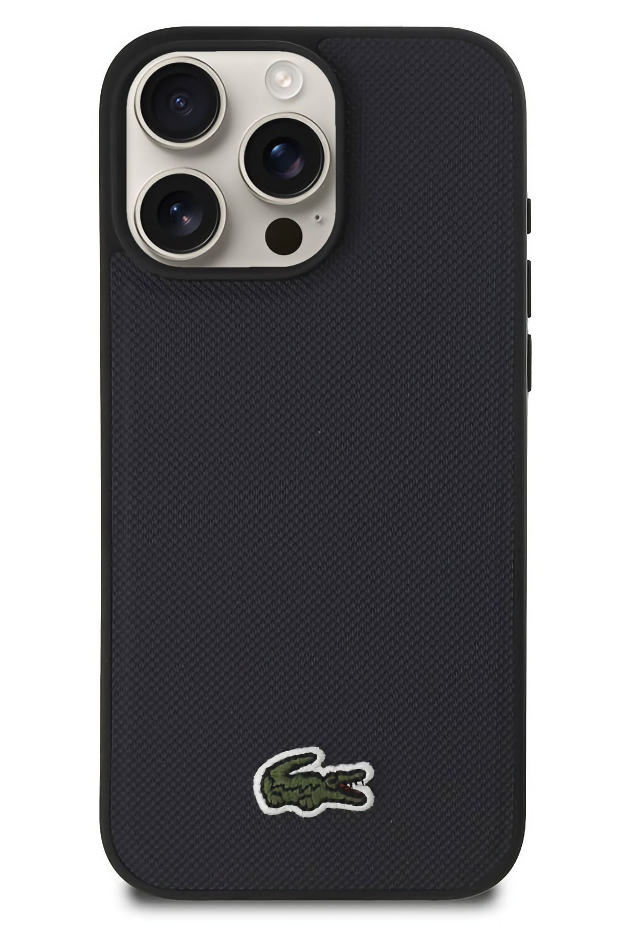 Lacoste Pike iPhone 16 Pro Magsafe Uyumlu Silikon Kılıf Lacivert