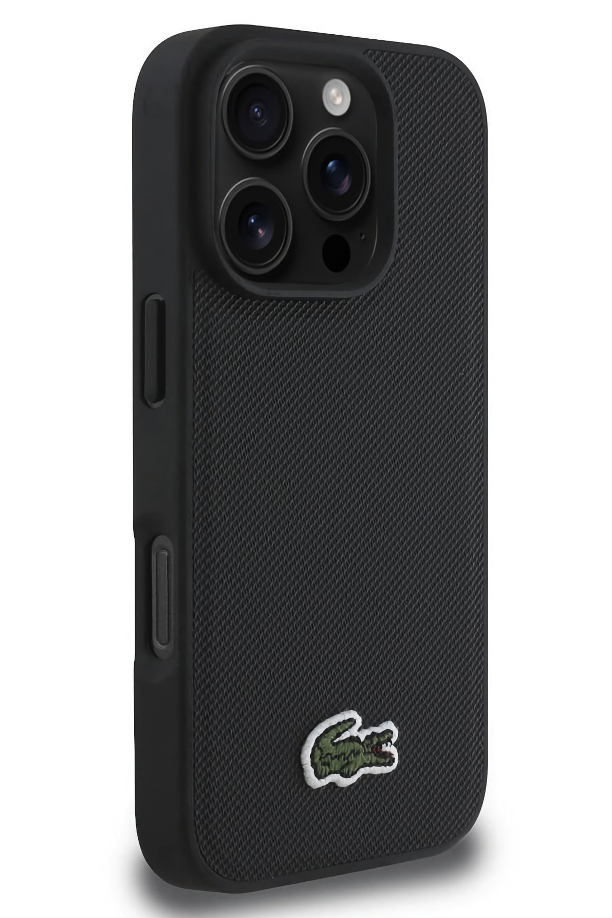 Lacoste Pike iPhone 16 Pro Magsafe Uyumlu Silikon Kılıf Siyah
