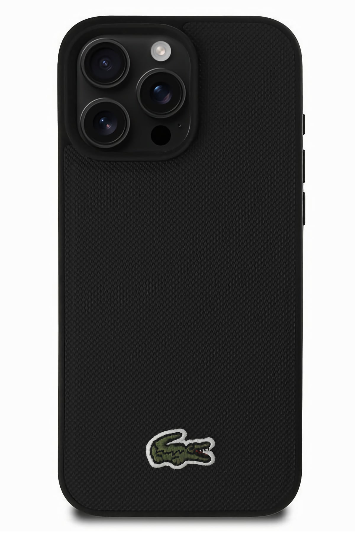 Lacoste Pike iPhone 16 Pro Max Magsafe Uyumlu Silikon Kılıf Siyah