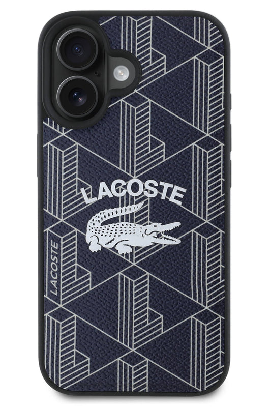 Lacoste Vintage iPhone 16 Magsafe Uyumlu Kılıf Lacivert