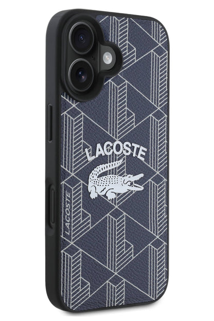 Lacoste Vintage iPhone 16 Magsafe Uyumlu Kılıf Lacivert