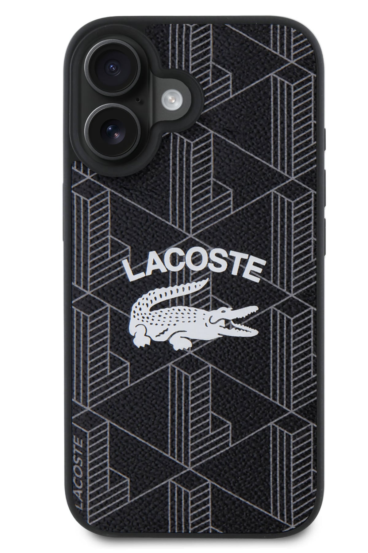 Lacoste Vintage iPhone 16 Magsafe Uyumlu Kılıf Siyah
