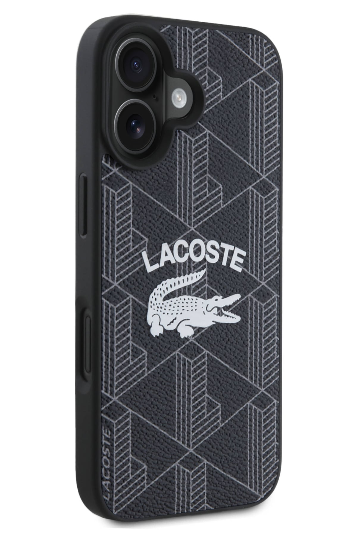 Lacoste Vintage iPhone 16 Magsafe Uyumlu Kılıf Siyah