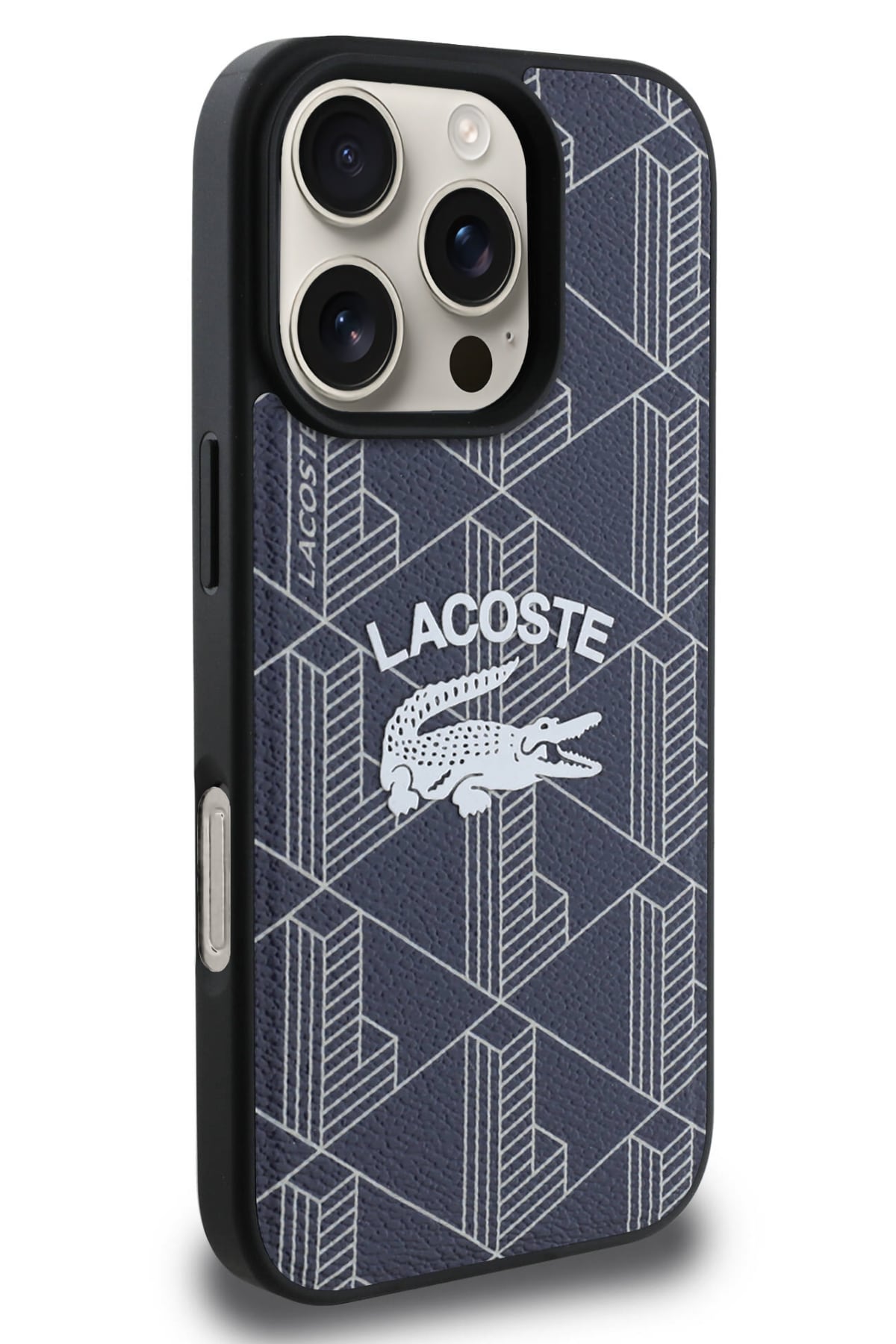 Lacoste Vintage iPhone 16 Pro Max Magsafe Uyumlu Kılıf Lacivert