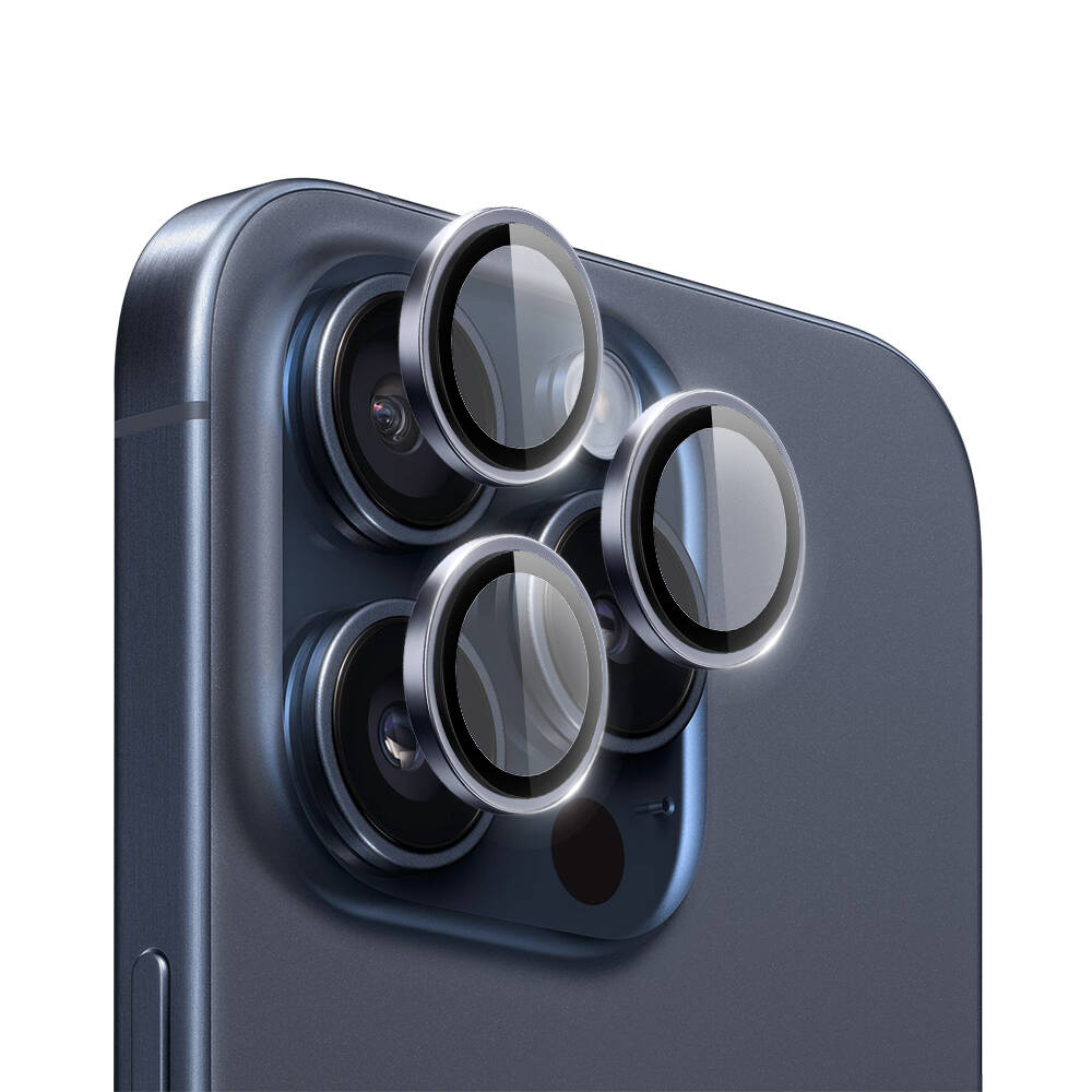 LG-004 iPhone 15 Pro Max PVD Metal Kamera Lens Koruyucu