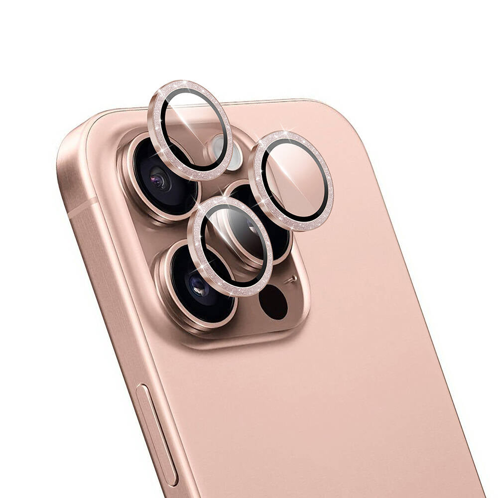 LG-006 Diamond Kolay Uygulamalı iPhone 16 Pro Kamera Lens Koruyucu