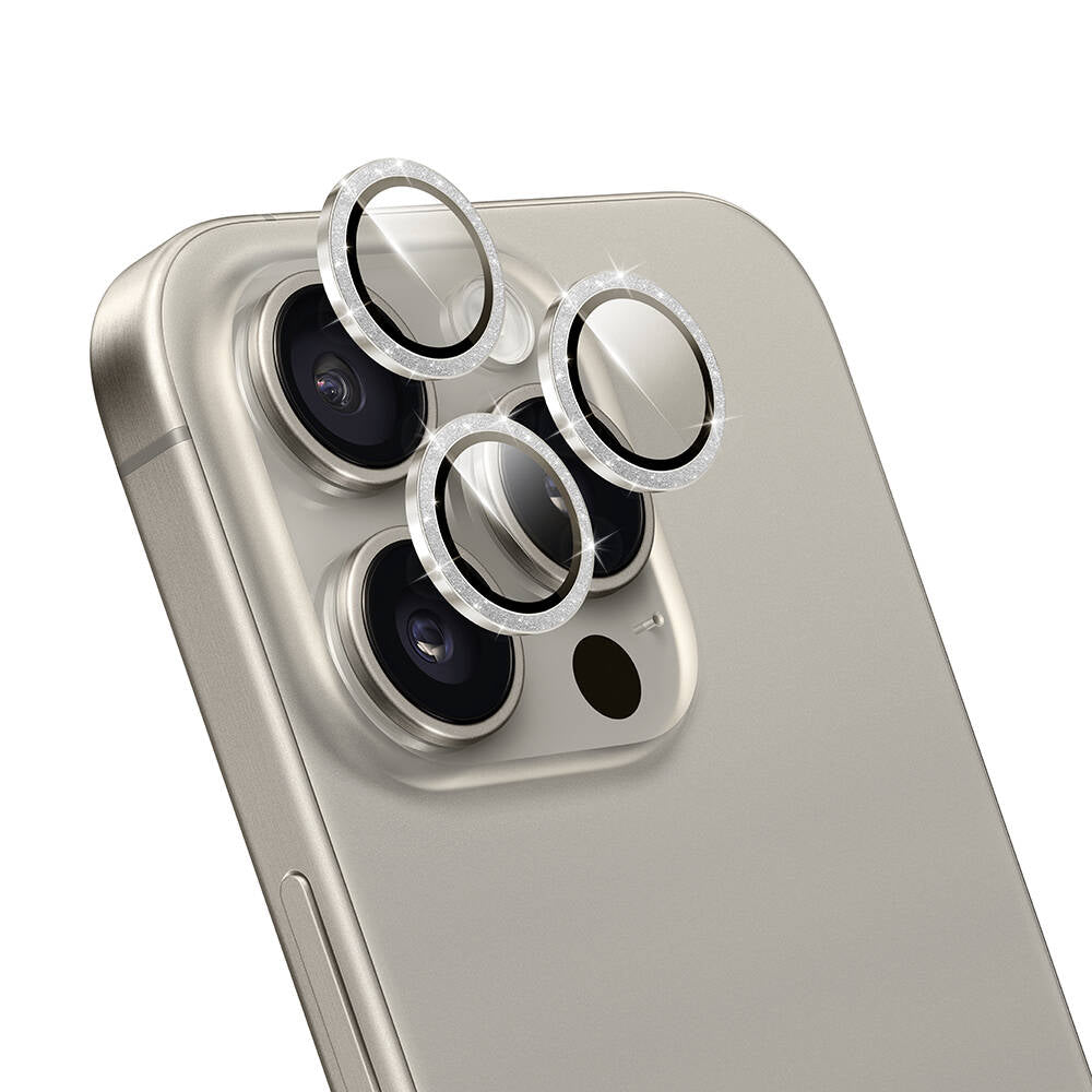 LG-006 Diamond Kolay Uygulamalı iPhone 16 Pro Max Kamera Lens Koruyucu