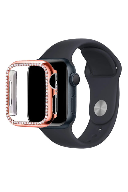 Apple Watch Uyumlu Bumper Taşlı Parlak Kasa Liserian