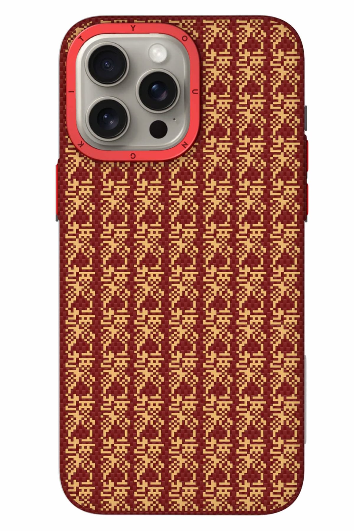 Youngkit Auspicious Loong iPhone 15 Pro Max Magsafe Uyumlu Kevlar Kılıf