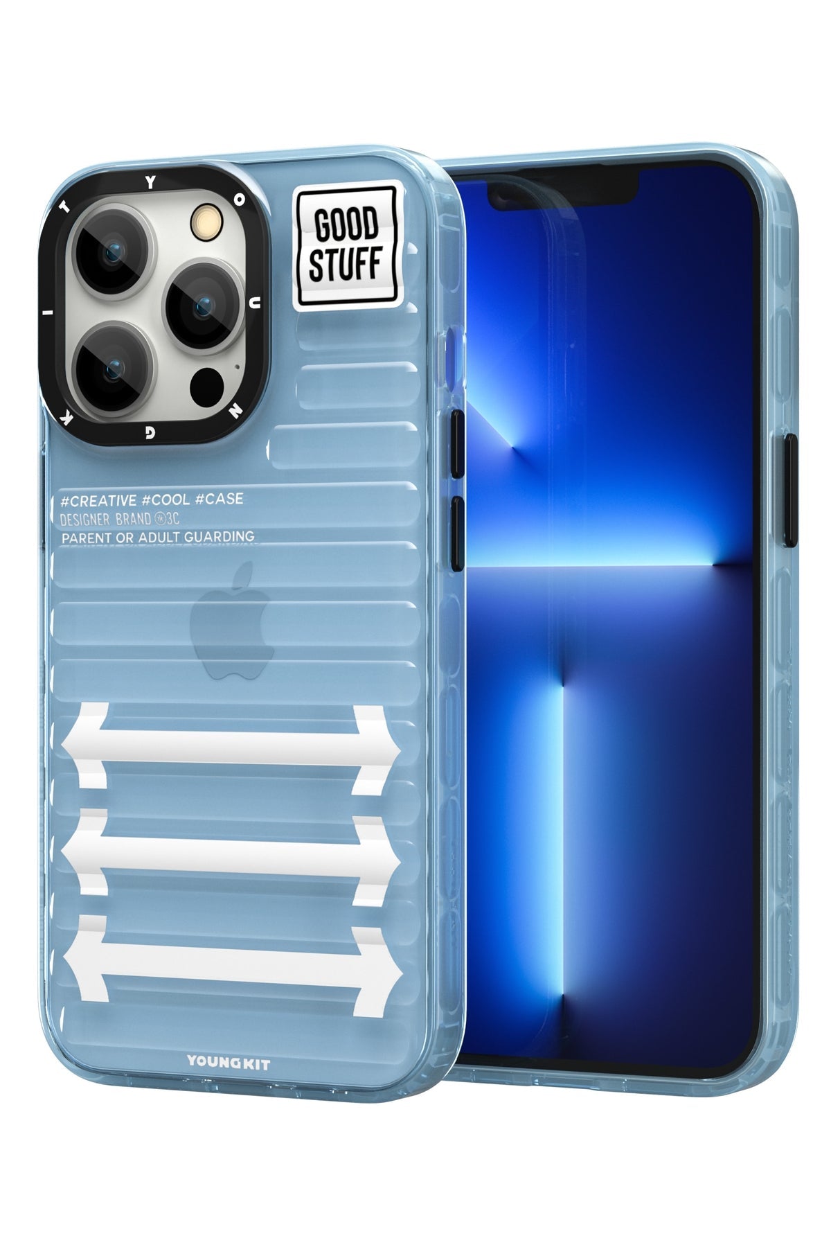 Youngkit Luggage Firefly iPhone 13 Pro Mavi Kılıf