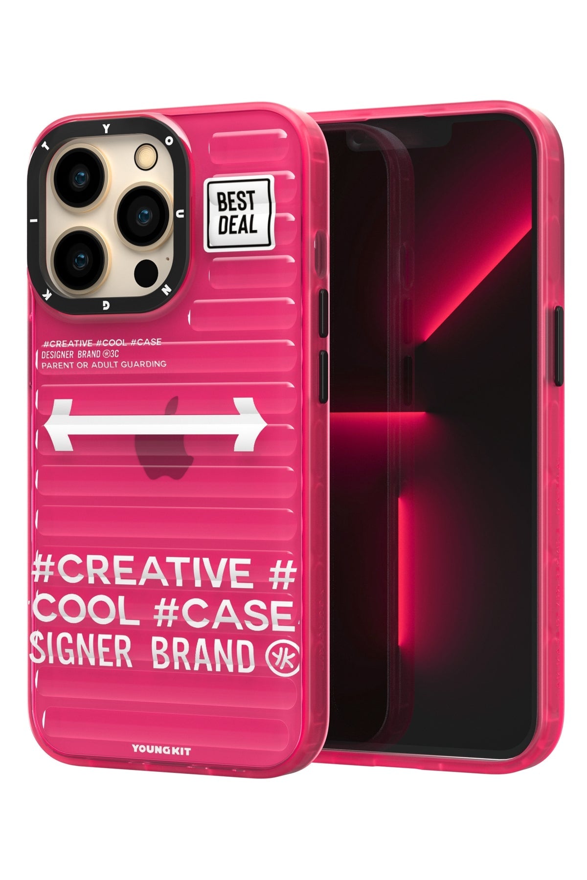 Youngkit Luggage Firefly iPhone 13 Pro Max Kırmızı Kılıf