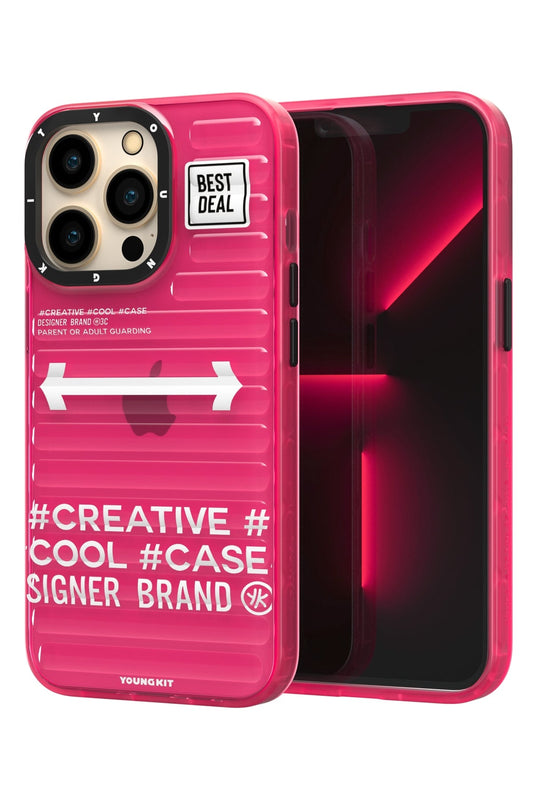 Youngkit Luggage Firefly iPhone 13 Pro Max Kırmızı Kılıf