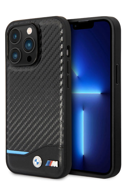 Apple iPhone 14 Pro uyumlu BMW M Lisanslı Karbon Desenli Kılıf