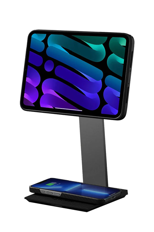 MagEZ iPad Stand - iPhone / AirPods Wireless Şarj Özellikli Siyah
