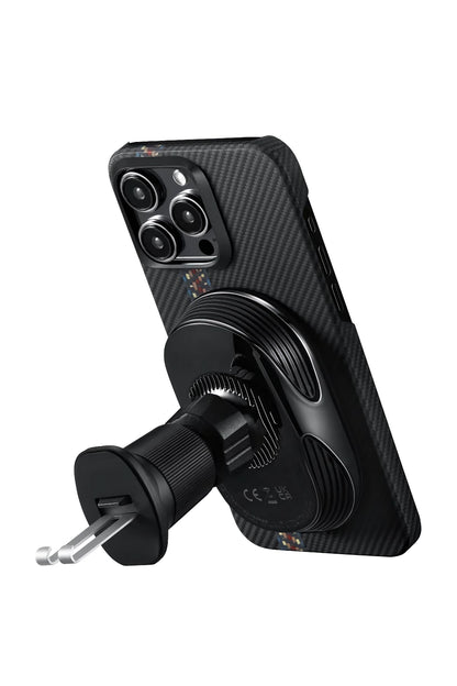 MagEZ Pro 2 Magsafe Şarj Özellikli Qi2 Aramid Fiber Araç Telefon Tutucu