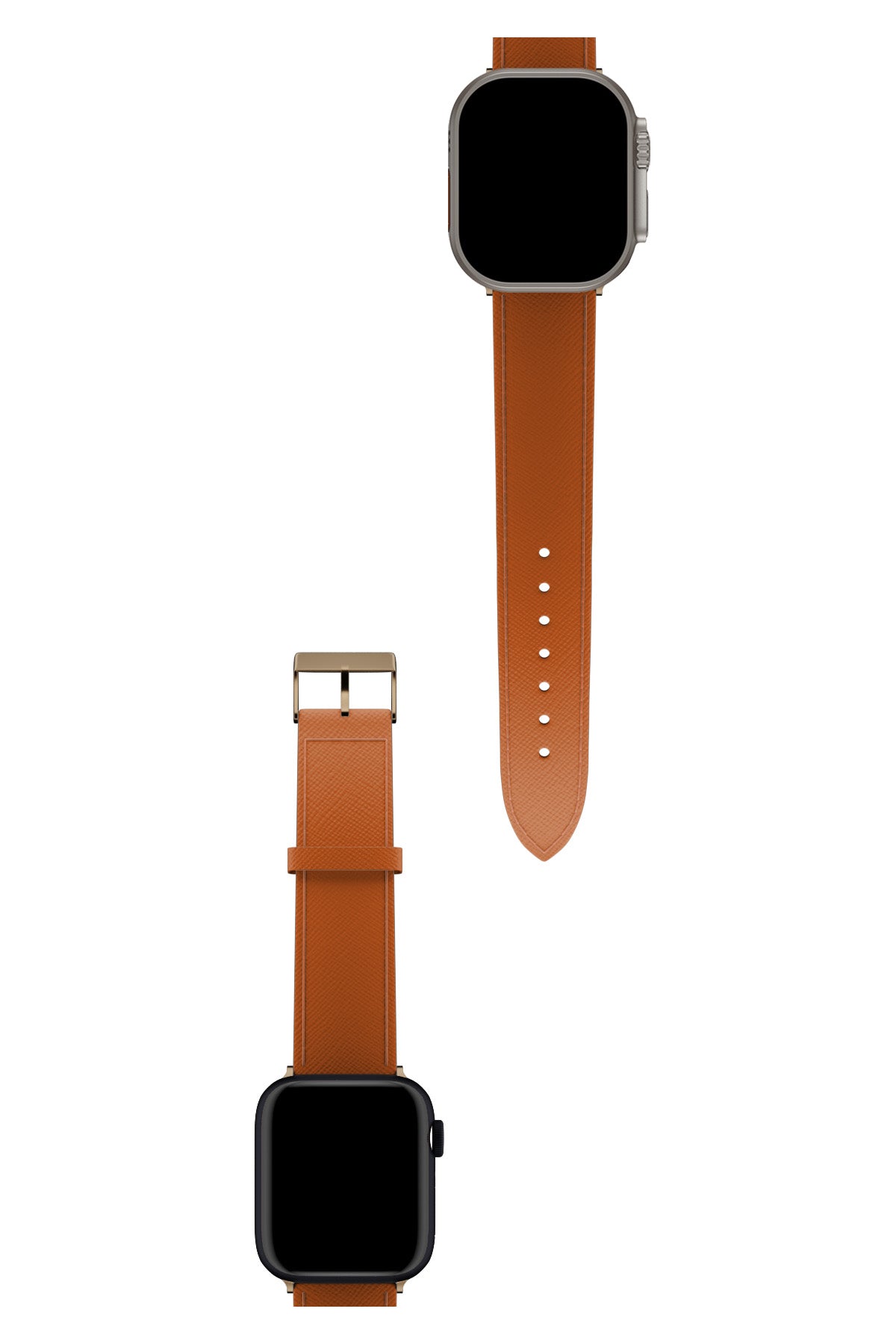Apple Watch Uyumlu Saffiano Deri Kordon Marmalade