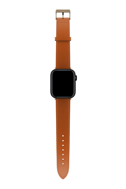 Apple Watch Uyumlu Saffiano Deri Kordon Marmalade
