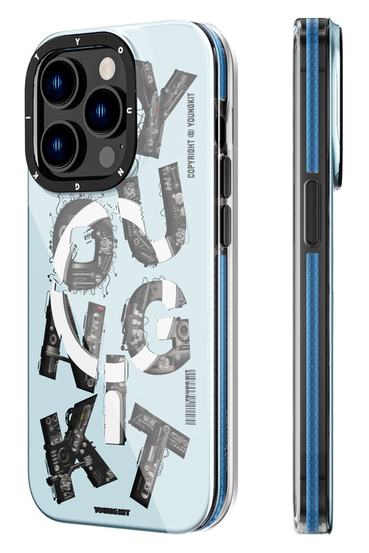 Youngkit Mechanic iPhone 14 Pro Max Magsafe Mavi Kılıf